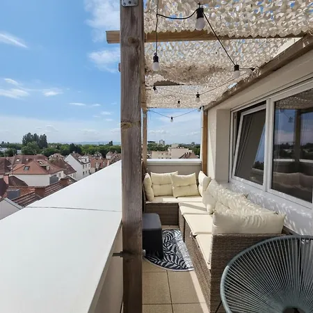 Appartement Neudorf - Rooftop - Free Parking 4min - Tram 1min *